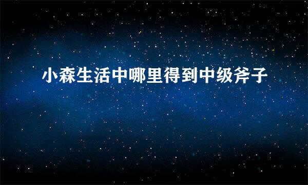 小森生活中哪里得到中级斧子