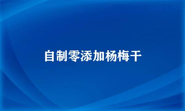 自制零添加杨梅干