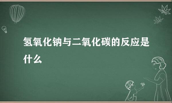 氢氧化钠与二氧化碳的反应是什么