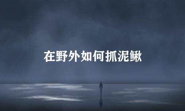 在野外如何抓泥鳅