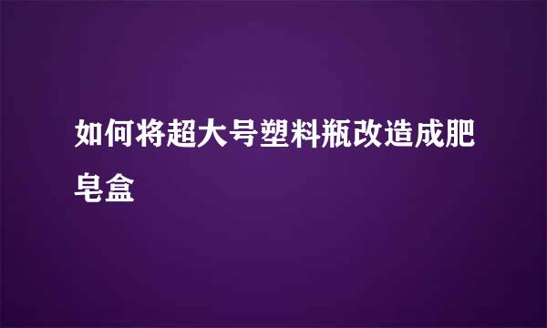 如何将超大号塑料瓶改造成肥皂盒