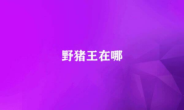 野猪王在哪