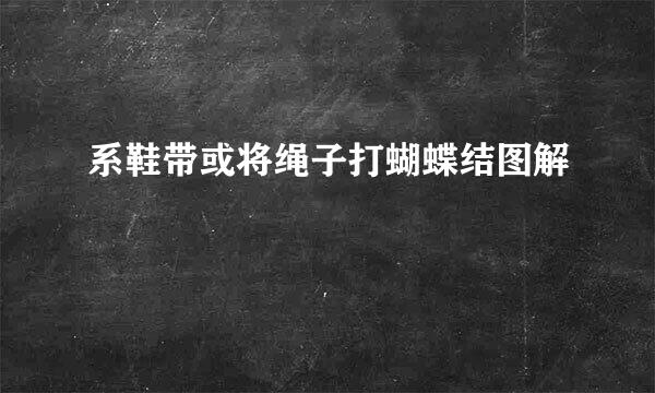 系鞋带或将绳子打蝴蝶结图解