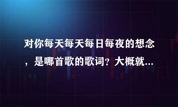 对你每天每天每日每夜的想念，是哪首歌的歌词？大概就是这个旋律