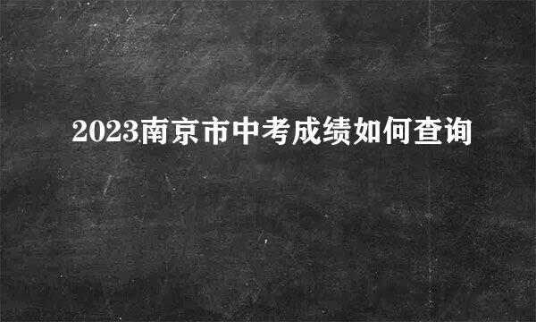 2023南京市中考成绩如何查询