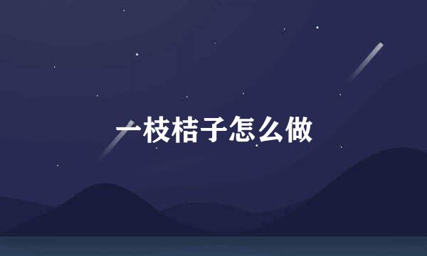 一枝桔子怎么做