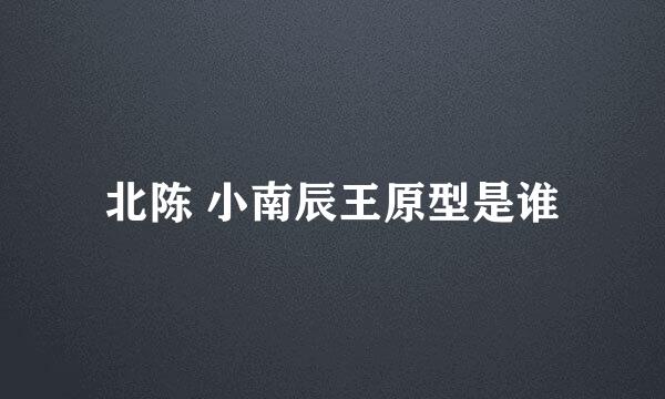 北陈 小南辰王原型是谁
