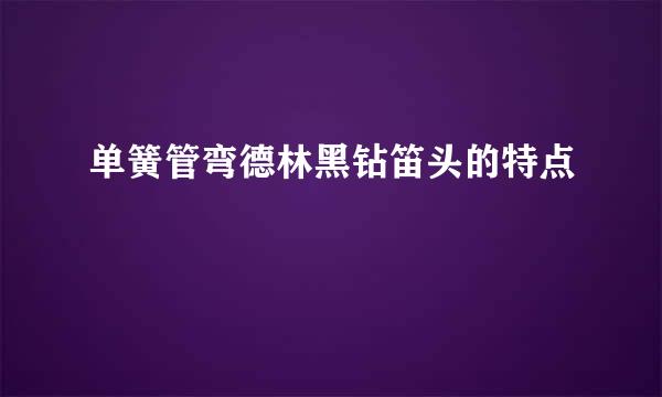 单簧管弯德林黑钻笛头的特点