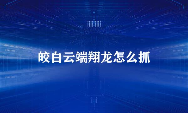 皎白云端翔龙怎么抓