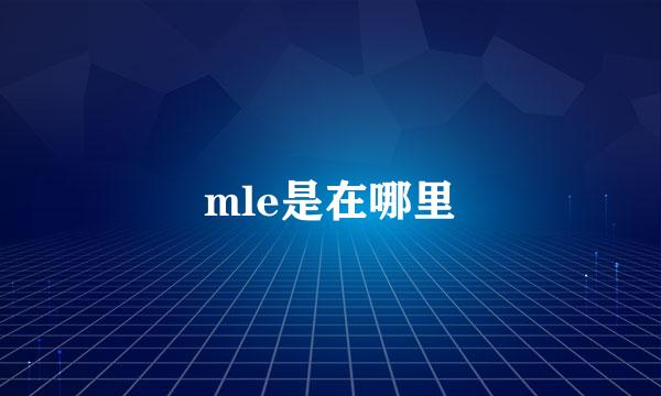 mle是在哪里