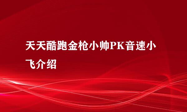 天天酷跑金枪小帅PK音速小飞介绍