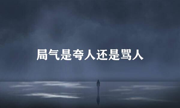 局气是夸人还是骂人
