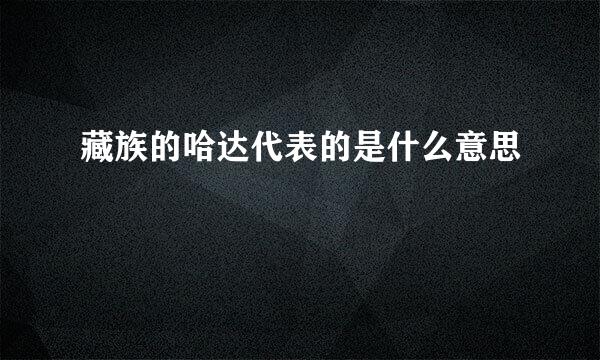 藏族的哈达代表的是什么意思