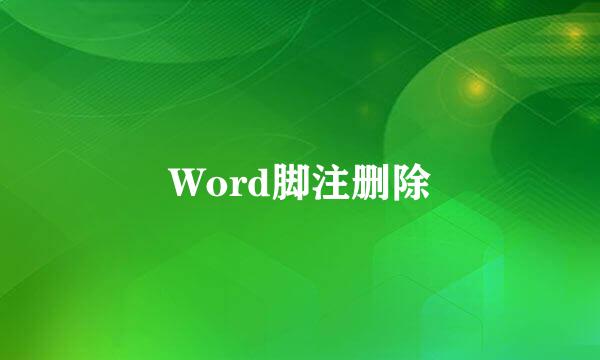 Word脚注删除
