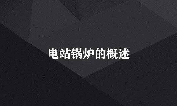 电站锅炉的概述