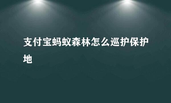 支付宝蚂蚁森林怎么巡护保护地