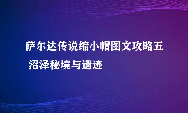 萨尔达传说缩小帽图文攻略五 沼泽秘境与遗迹