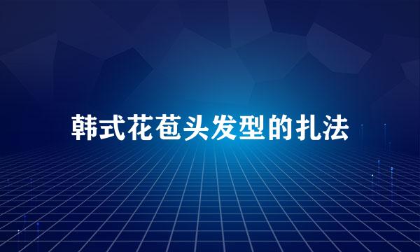 韩式花苞头发型的扎法