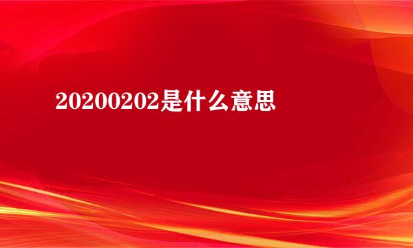 20200202是什么意思
