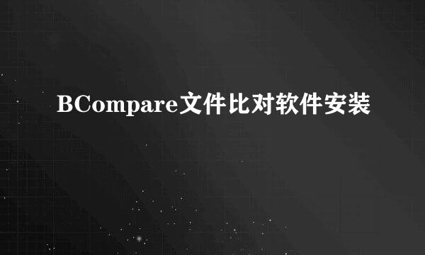 BCompare文件比对软件安装
