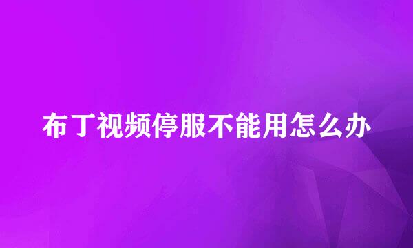 布丁视频停服不能用怎么办