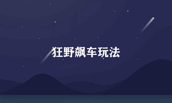 狂野飙车玩法