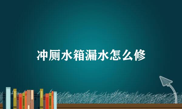 冲厕水箱漏水怎么修