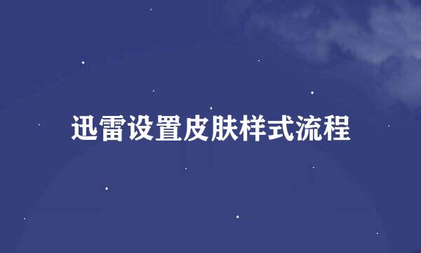 迅雷设置皮肤样式流程