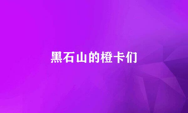 黑石山的橙卡们