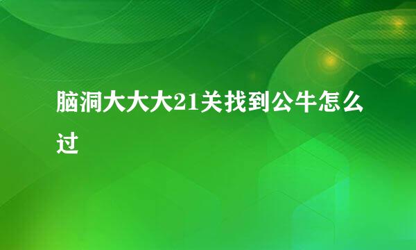 脑洞大大大21关找到公牛怎么过