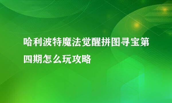 哈利波特魔法觉醒拼图寻宝第四期怎么玩攻略
