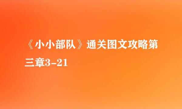 《小小部队》通关图文攻略第三章3-21