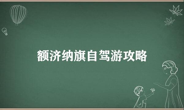 额济纳旗自驾游攻略