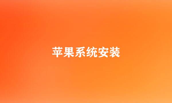 苹果系统安装