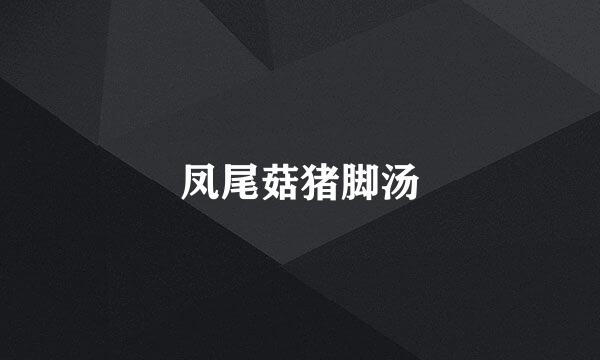 凤尾菇猪脚汤