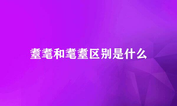 耋耄和耄耋区别是什么