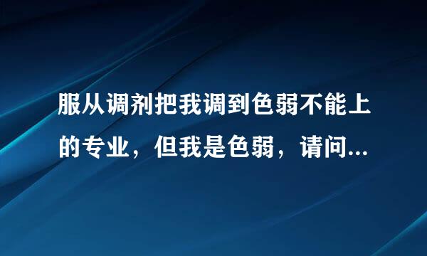 服从调剂把我调到色弱不能上的专业，但我是色弱，请问会被退档吗
