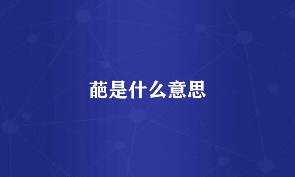 葩是什么意思