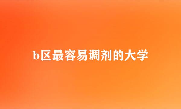 b区最容易调剂的大学