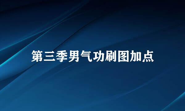 第三季男气功刷图加点