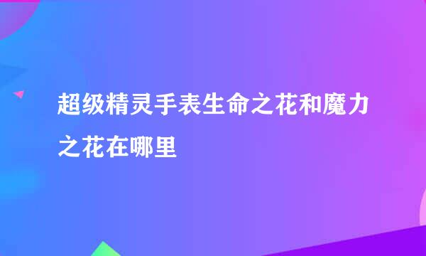 超级精灵手表生命之花和魔力之花在哪里