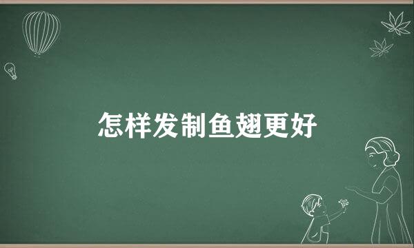 怎样发制鱼翅更好