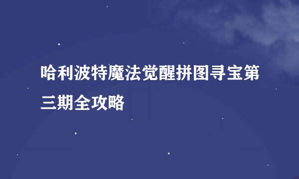 哈利波特魔法觉醒拼图寻宝第三期全攻略