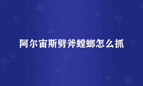 阿尔宙斯劈斧螳螂怎么抓