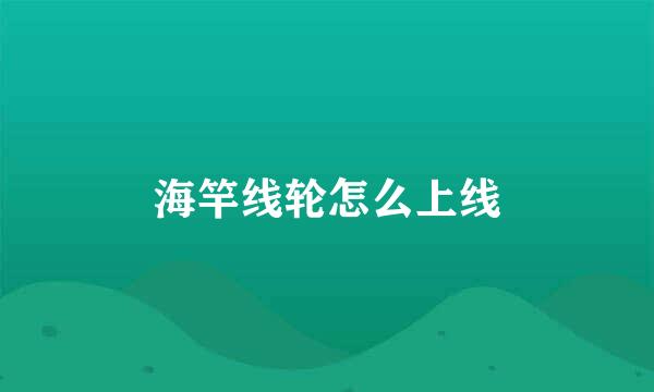 海竿线轮怎么上线