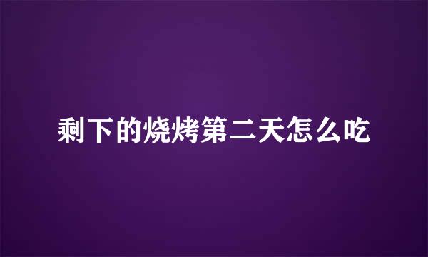 剩下的烧烤第二天怎么吃