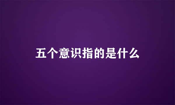 五个意识指的是什么