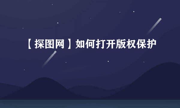 【探图网】如何打开版权保护
