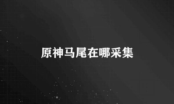 原神马尾在哪采集