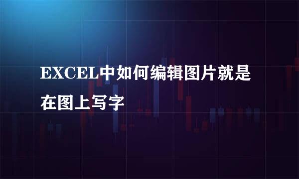 EXCEL中如何编辑图片就是在图上写字